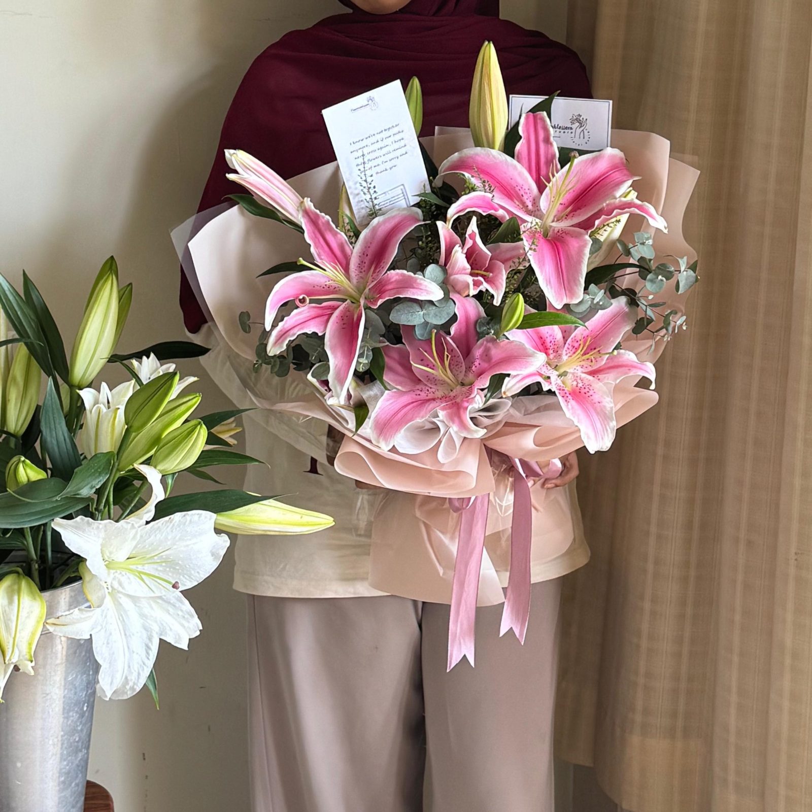 Blooming lilies bouquet