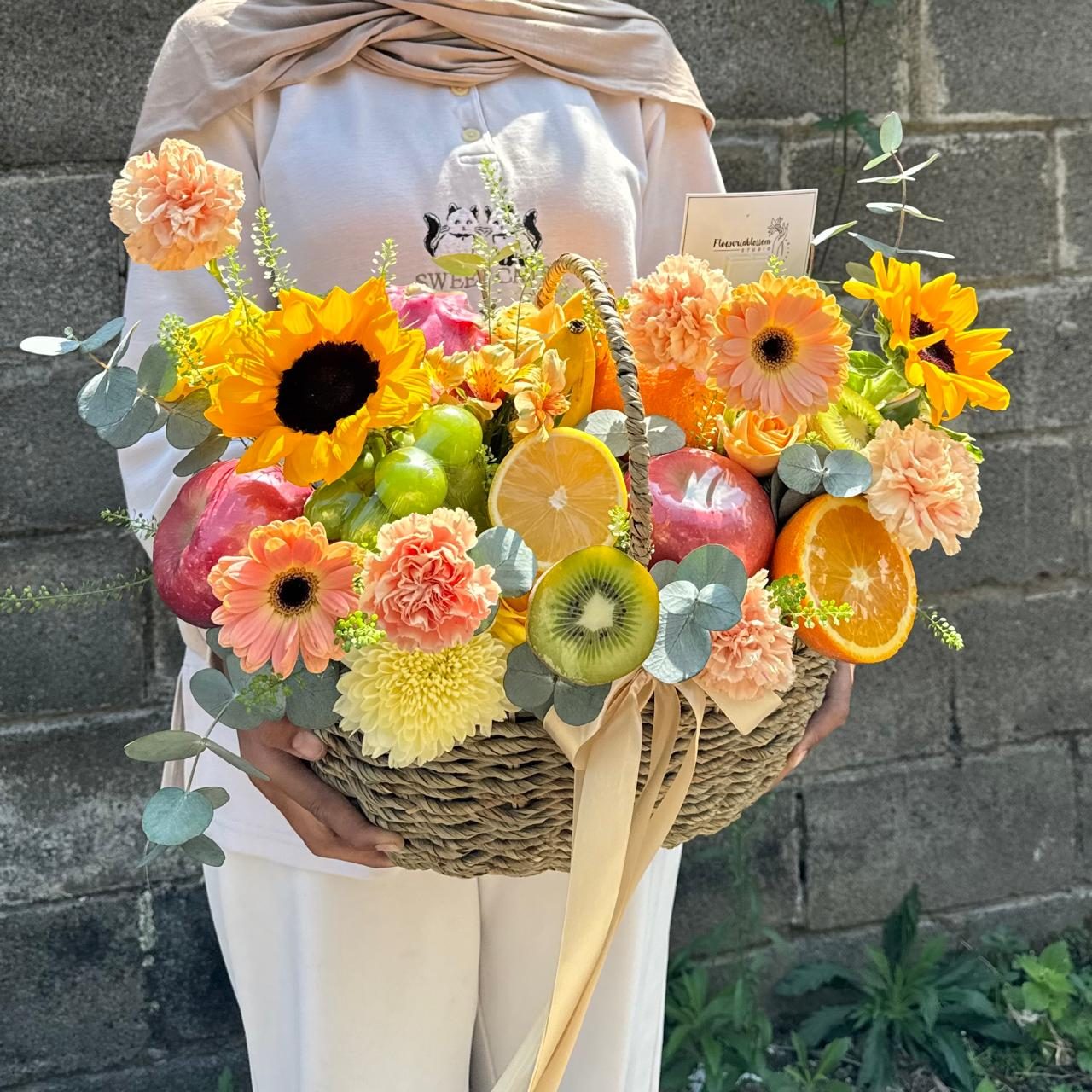 Fruit and Flower Basket Arrangements