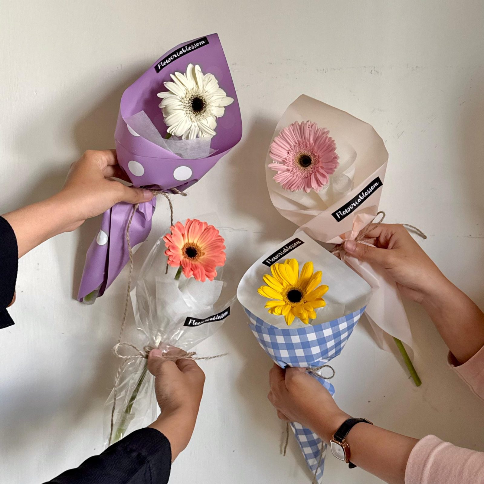 Single Gerbera bouquet