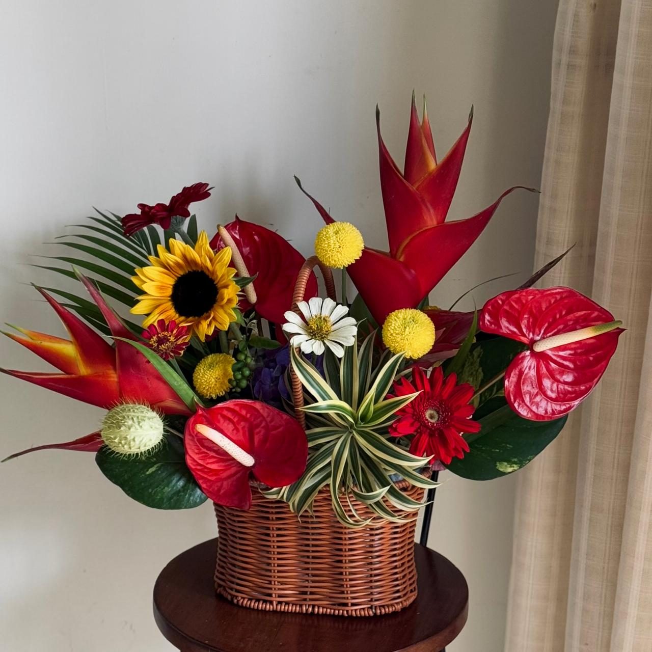 Tropical basket (medium) bouquet